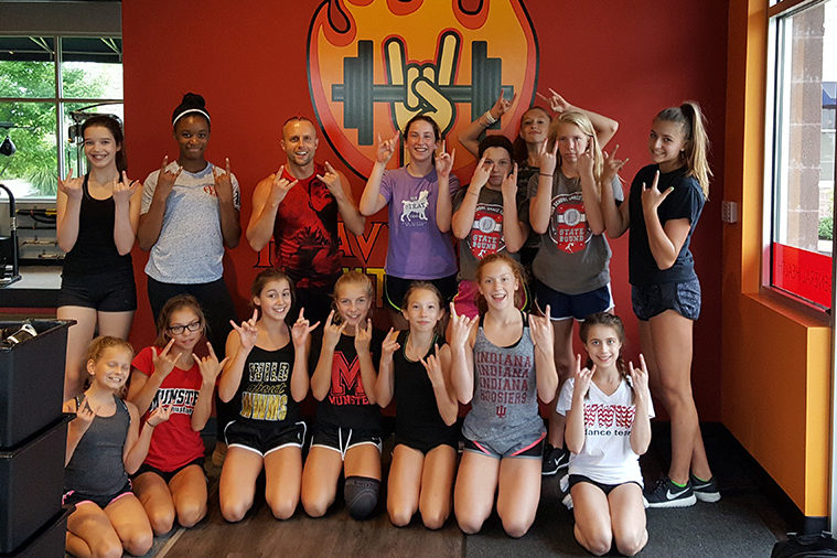 student athletic team training