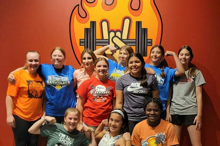 student athletic team training