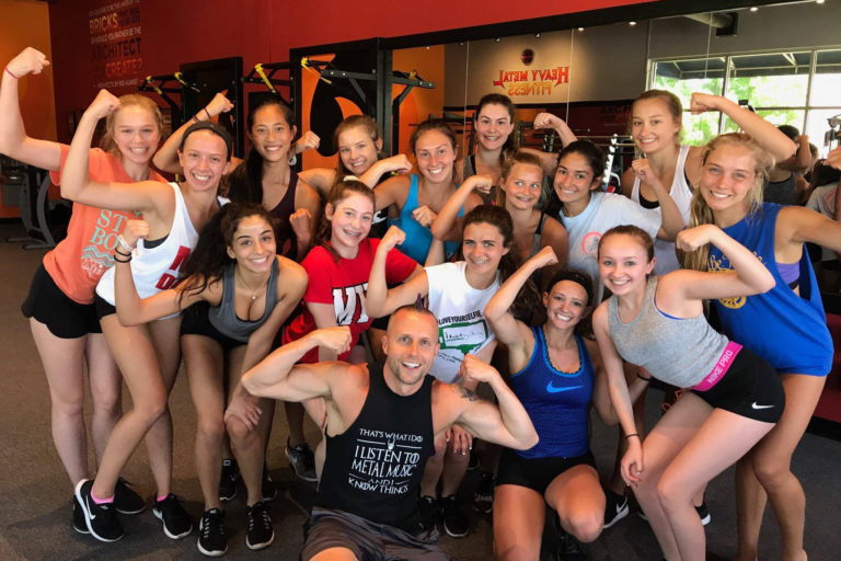 student athletic team training