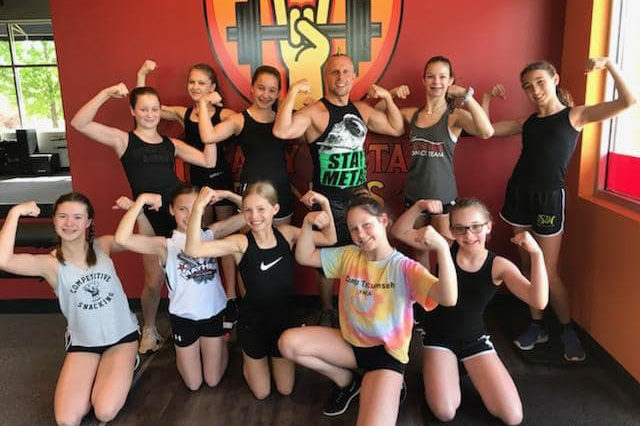 student athletic team training