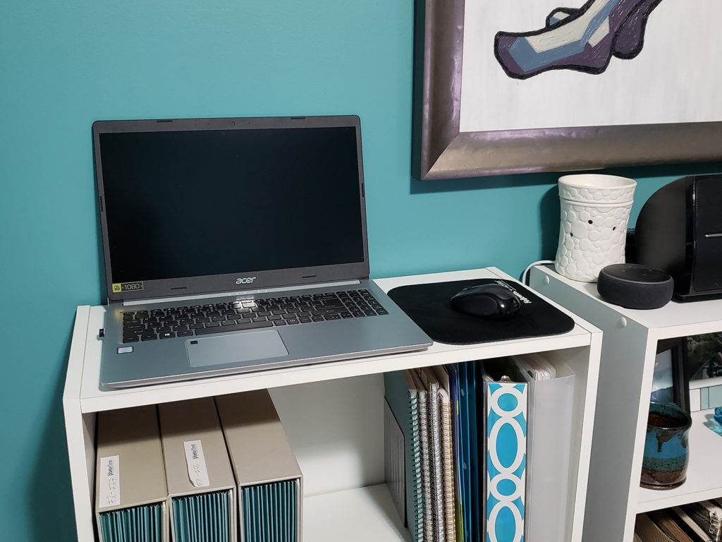 working from home standing desk